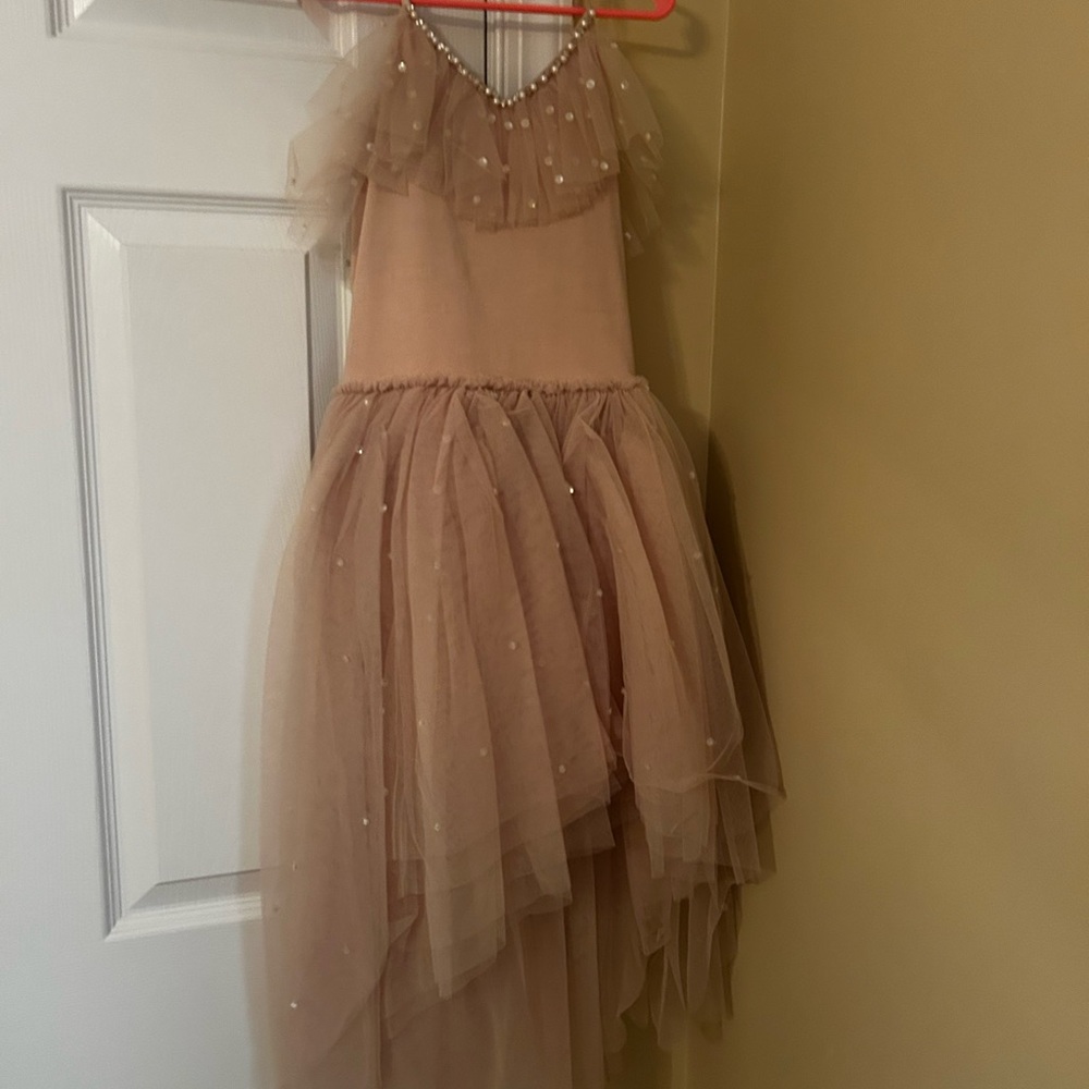 Elegant Tan Kids Costume Dress